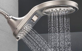 Faucets - Delta Faucet Co. HydroRain Two-in-One Shower Head